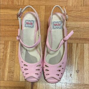 Pink Peep Toe Sandals